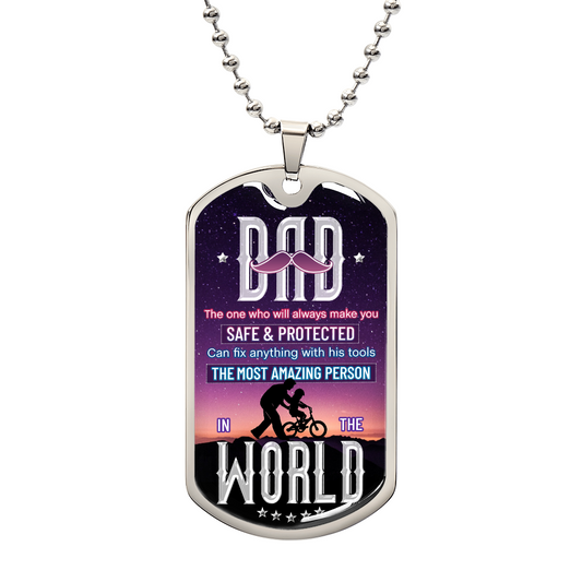 Personalized Dog Tag - DAD the one