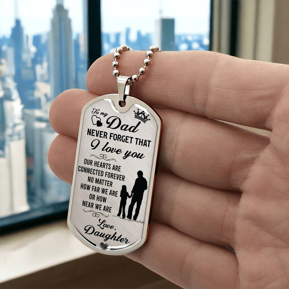 Personalized Dog Tag - Dad Never Forget