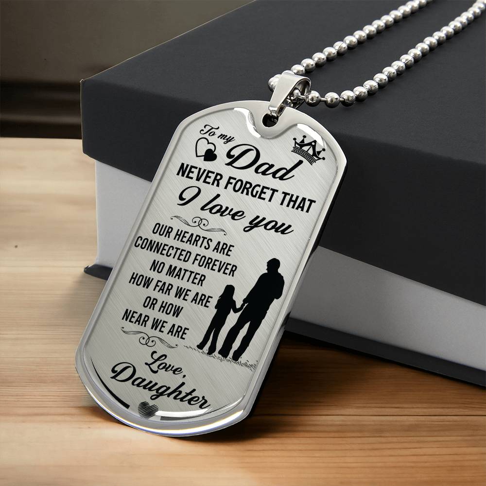 Personalized Dog Tag - Dad Never Forget