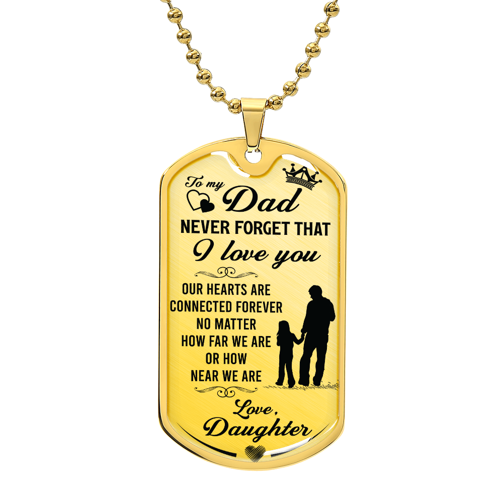 Personalized Dog Tag - Dad Never Forget