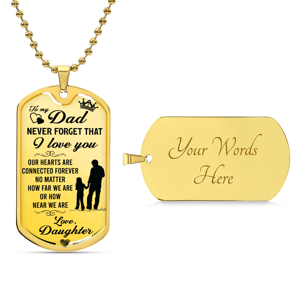 Personalized Dog Tag - Dad Never Forget