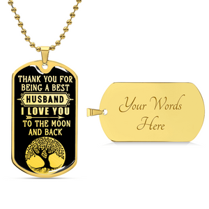 Personalized Dog Tag -Daddy-Thank you