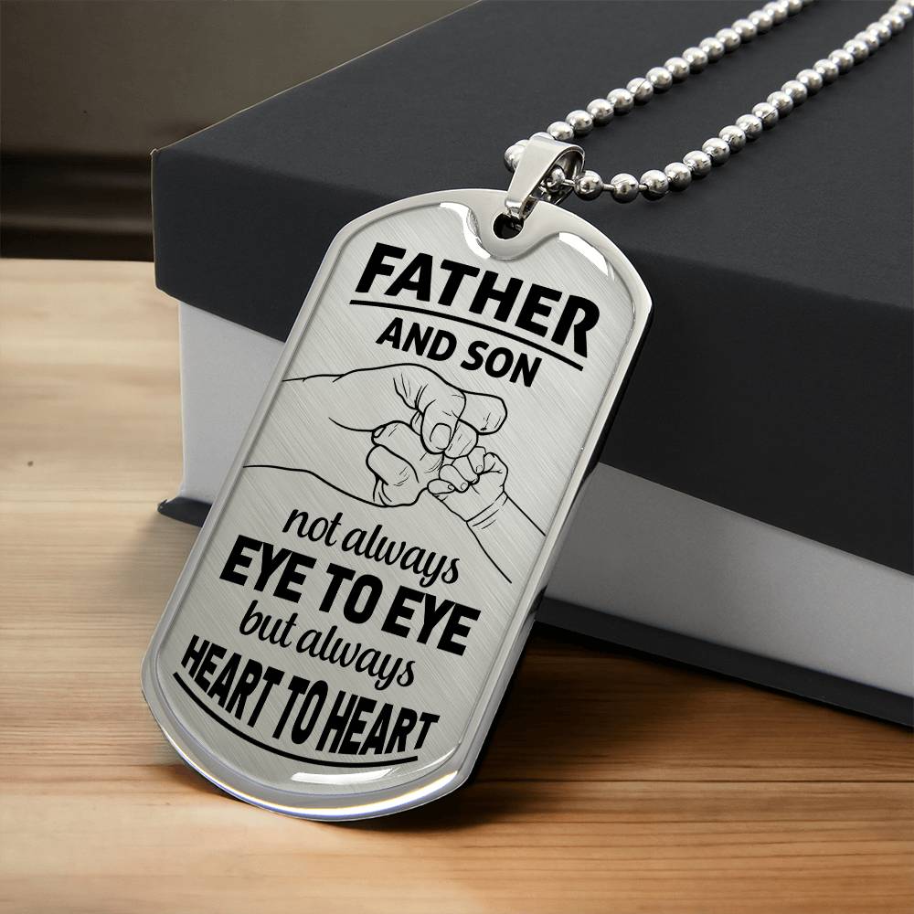 Personalized Dog Tag - Father and Son not always eye to eye