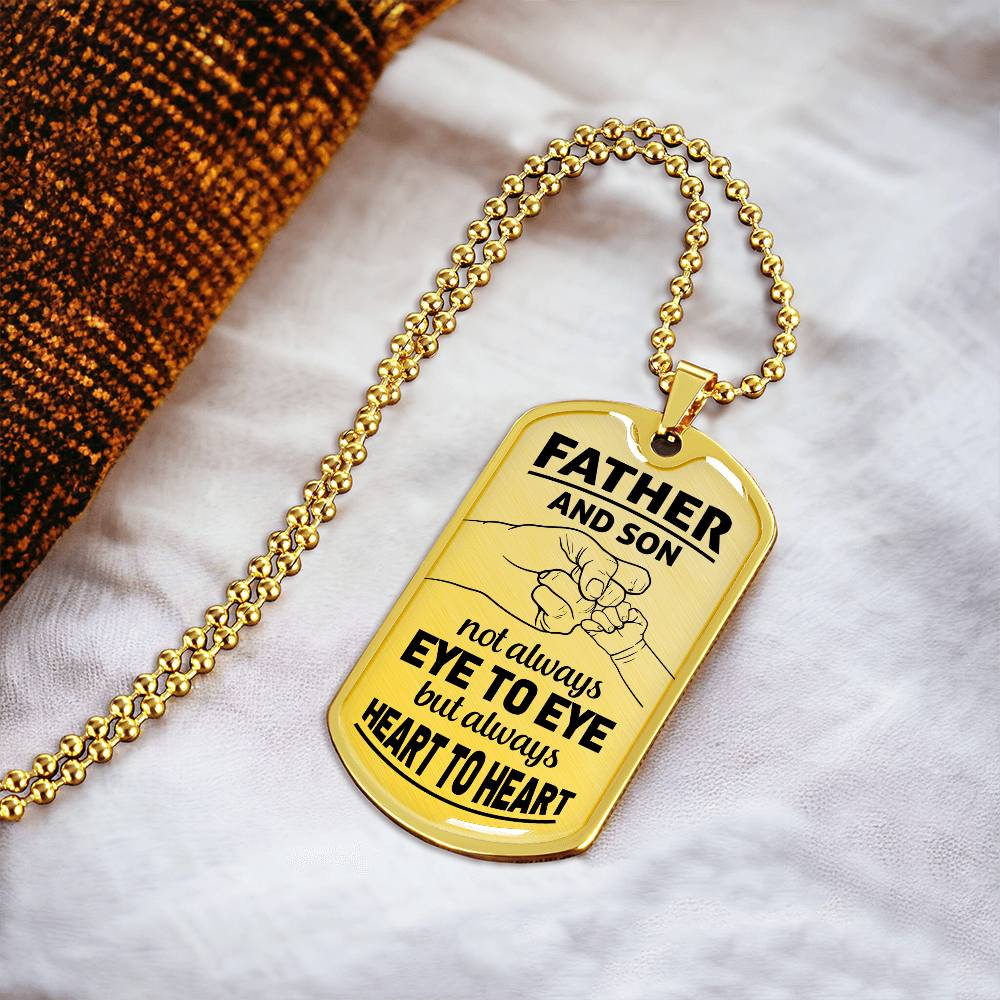 Personalized Dog Tag - Father and Son not always eye to eye