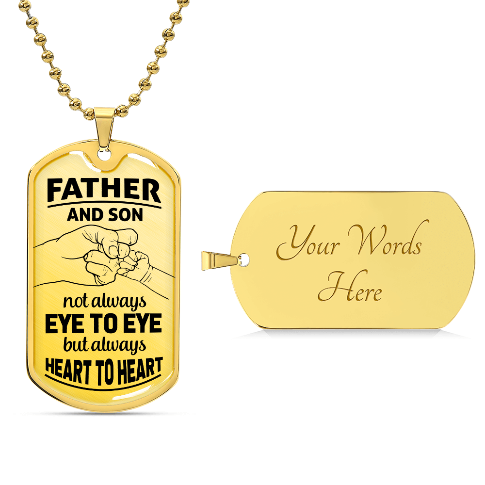 Personalized Dog Tag - Father and Son not always eye to eye