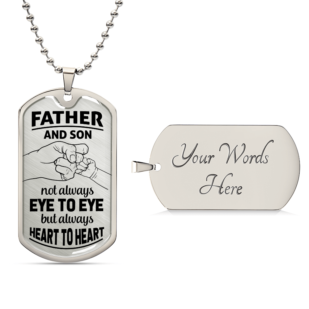 Personalized Dog Tag - Father and Son not always eye to eye