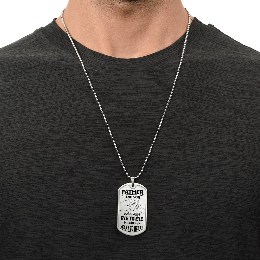 Personalized Dog Tag - Father and Son not always eye to eye