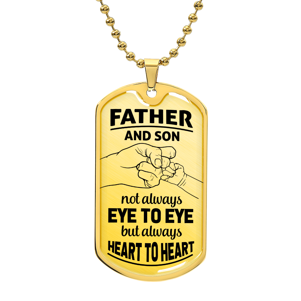 Personalized Dog Tag - Father and Son not always eye to eye