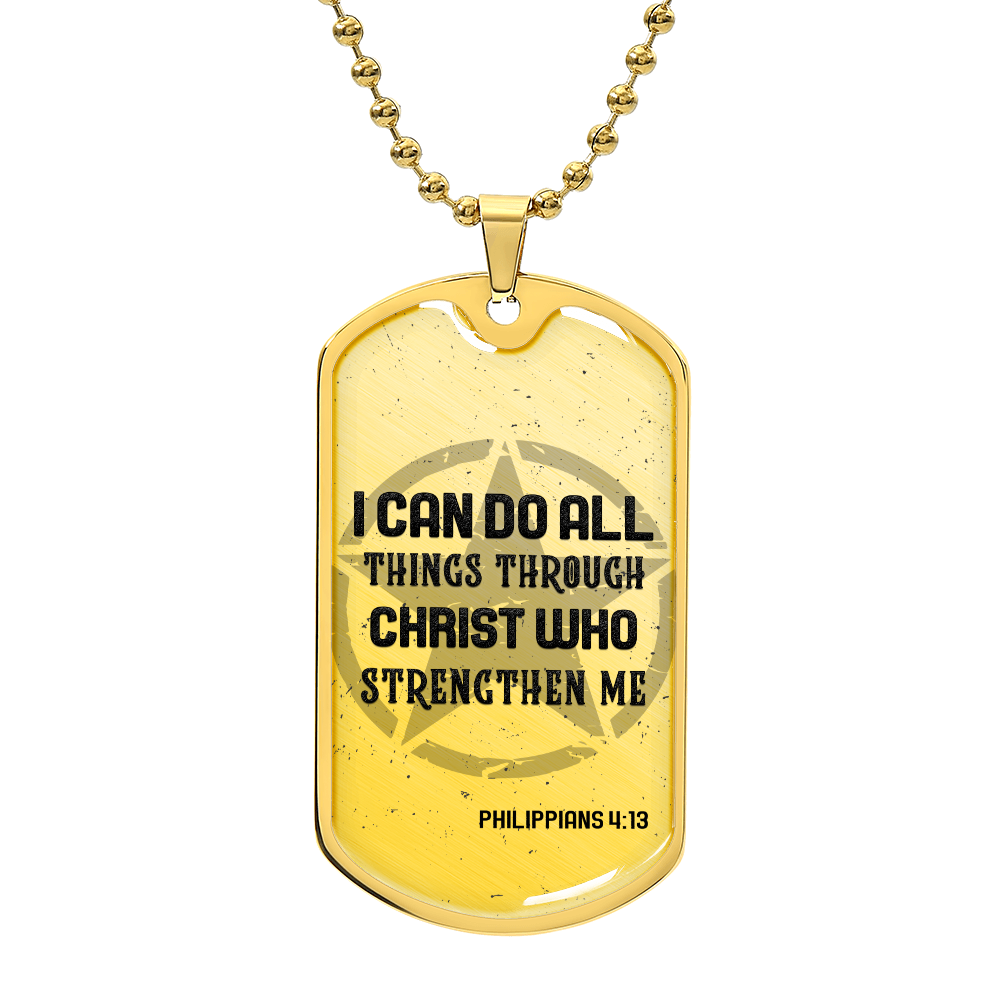 Personalized Dog Tag - I can do all things