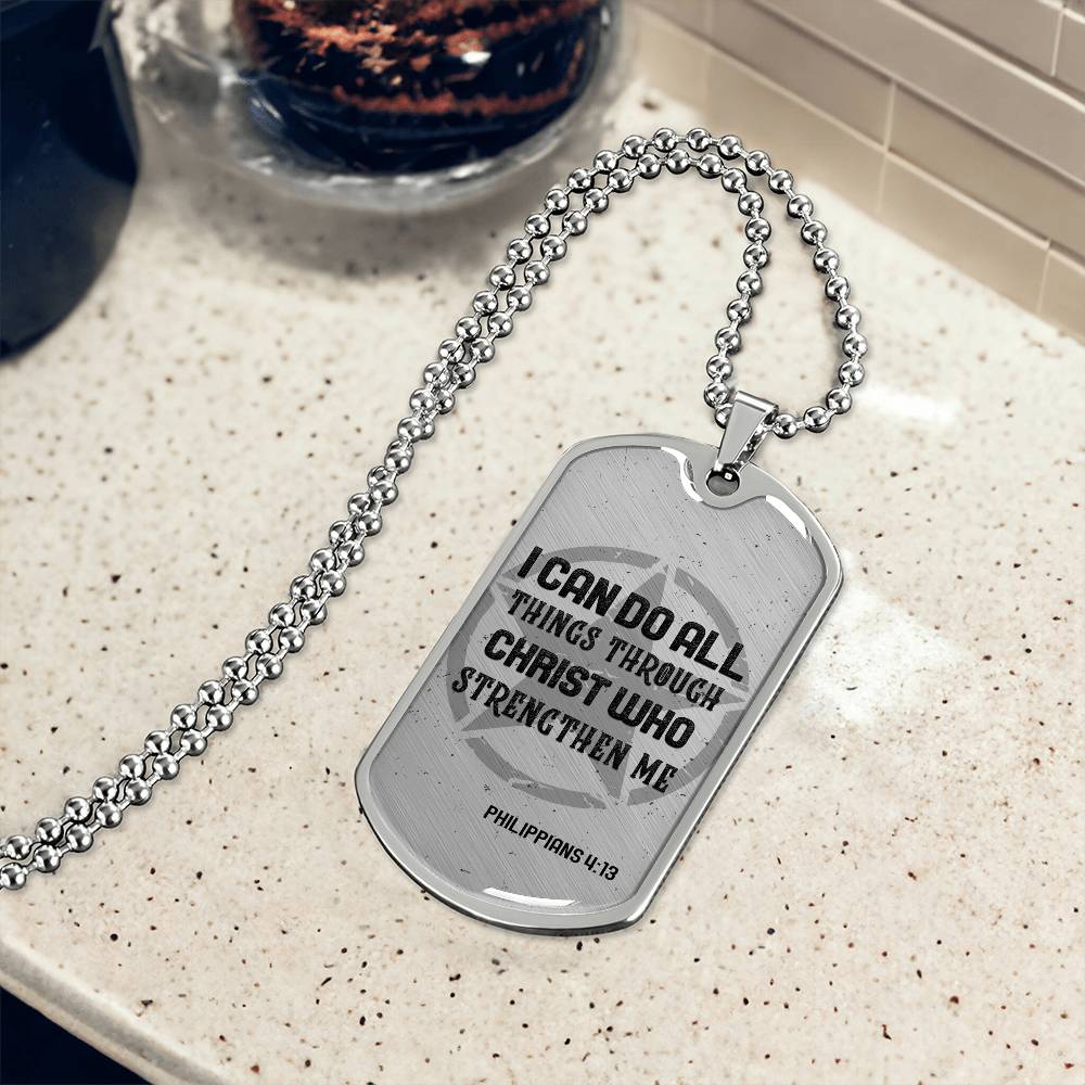 Personalized Dog Tag - I can do all things