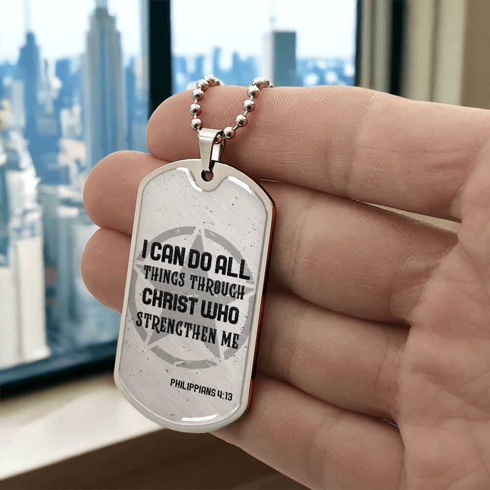 Personalized Dog Tag - I can do all things