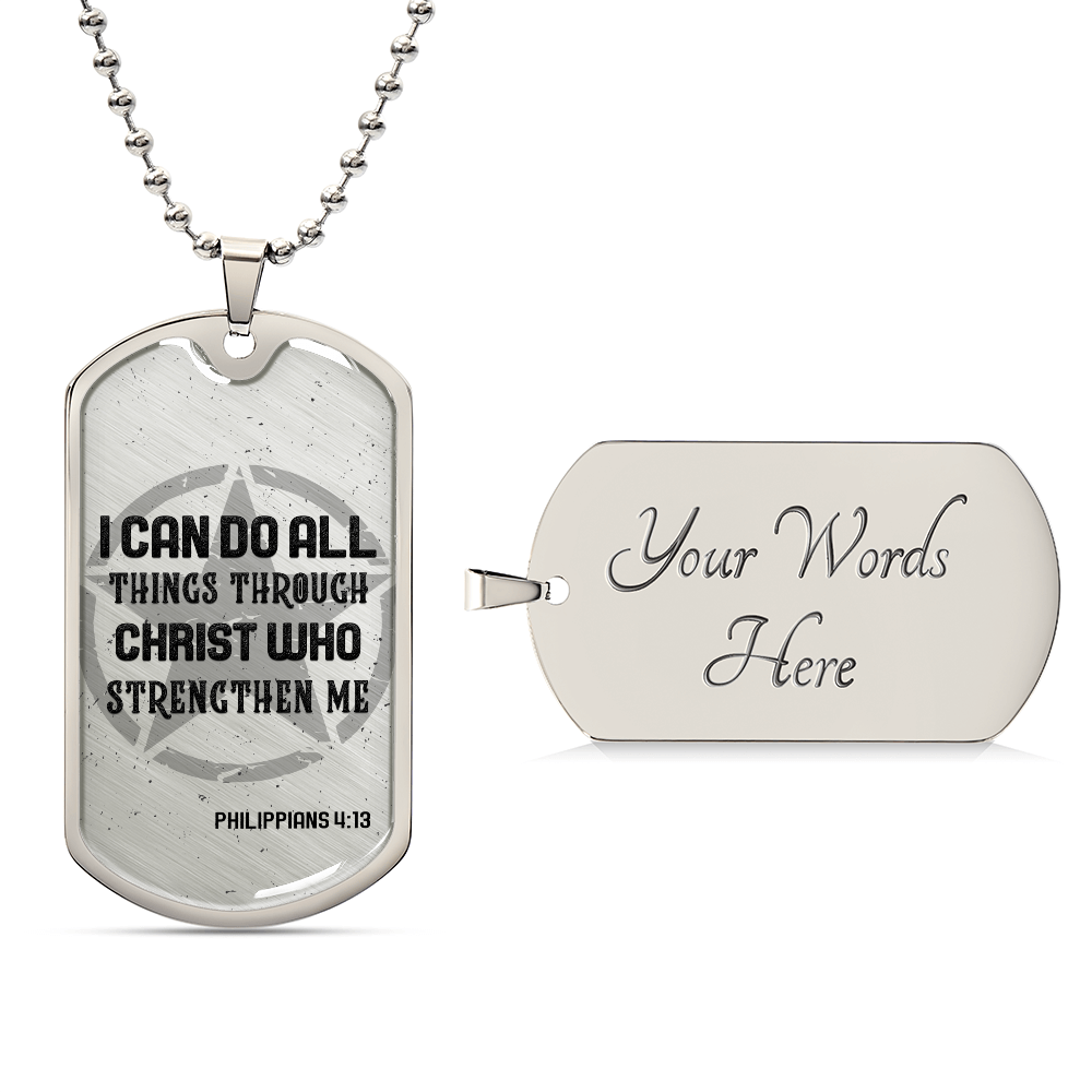 Personalized Dog Tag - I can do all things