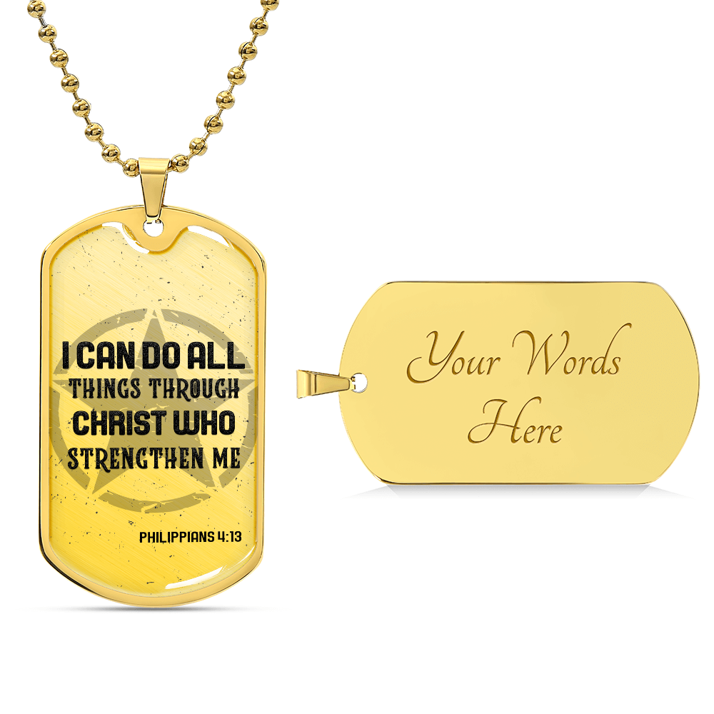 Personalized Dog Tag - I can do all things