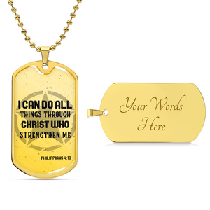 Personalized Dog Tag - I can do all things