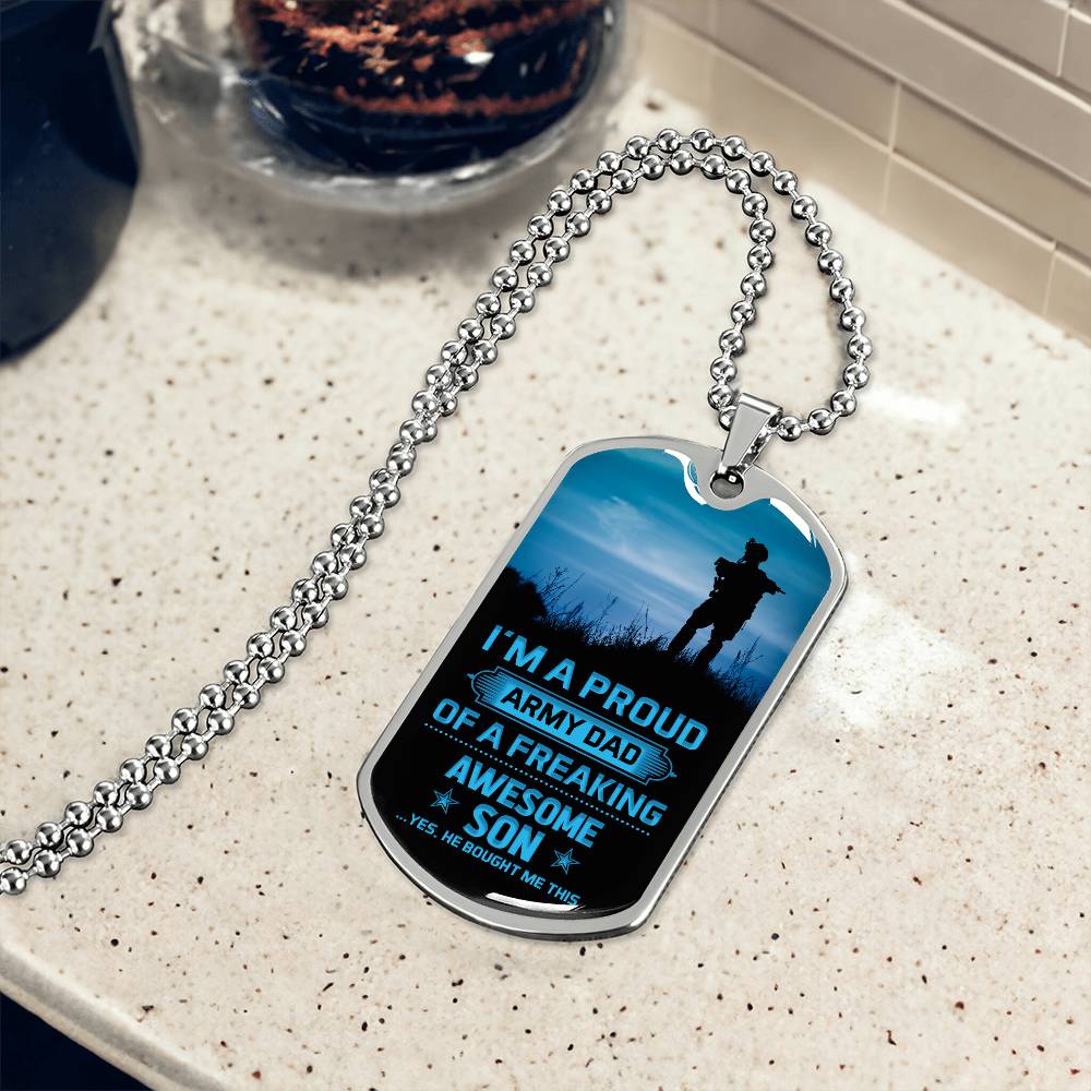 Personalized Dog Tag - I'm a proud Army Dad