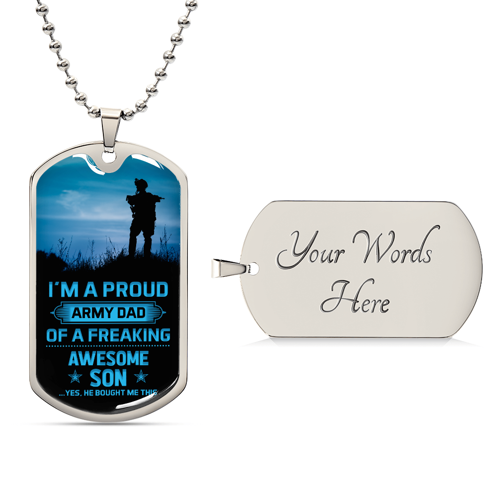 Personalized Dog Tag - I'm a proud Army Dad