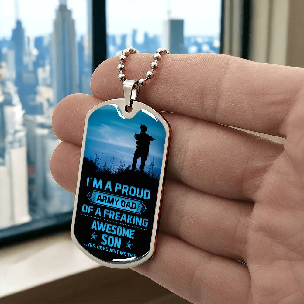 Personalized Dog Tag - I'm a proud Army Dad