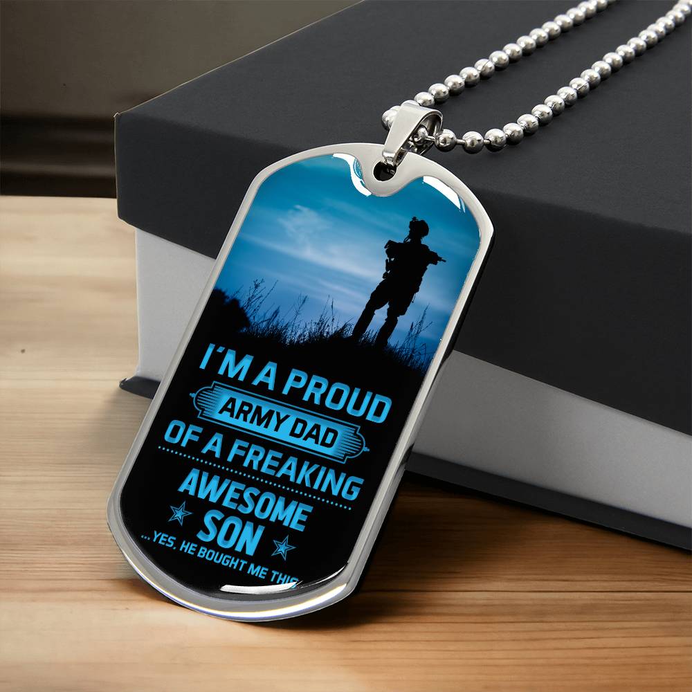 Personalized Dog Tag - I'm a proud Army Dad