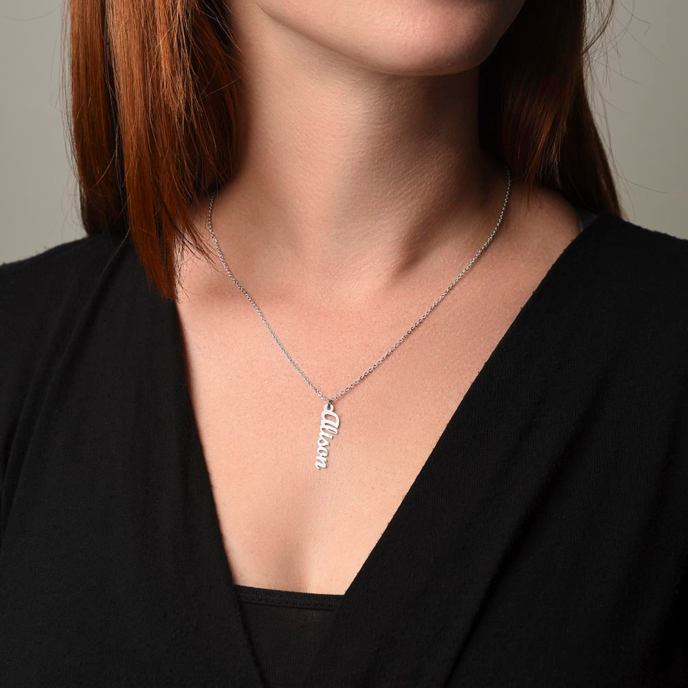 Personalized Vertical Name Necklace