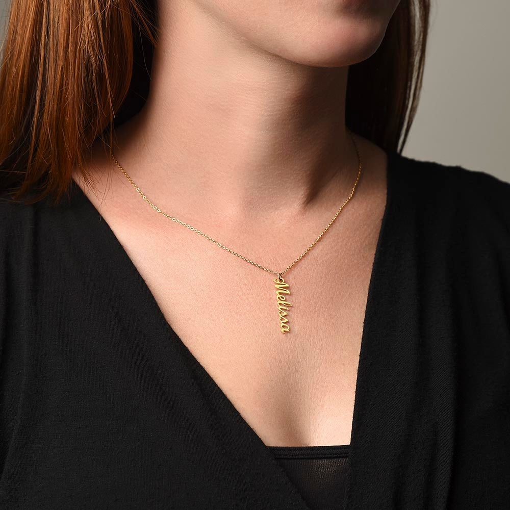 Personalized Vertical Name Necklace