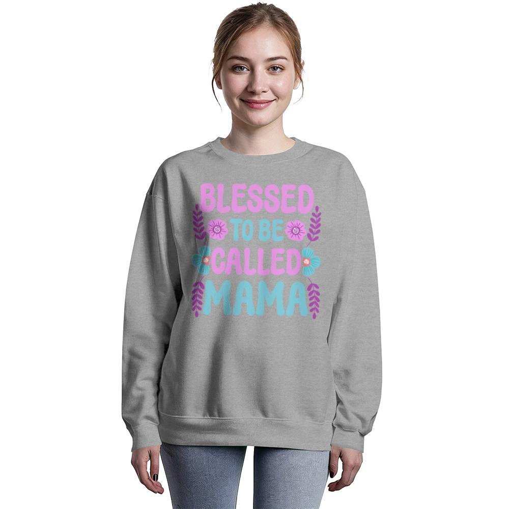 Premium Bella + Canvas 3945 Unisex Crewneck Sweatshirt - Blessed To Be Called Mama