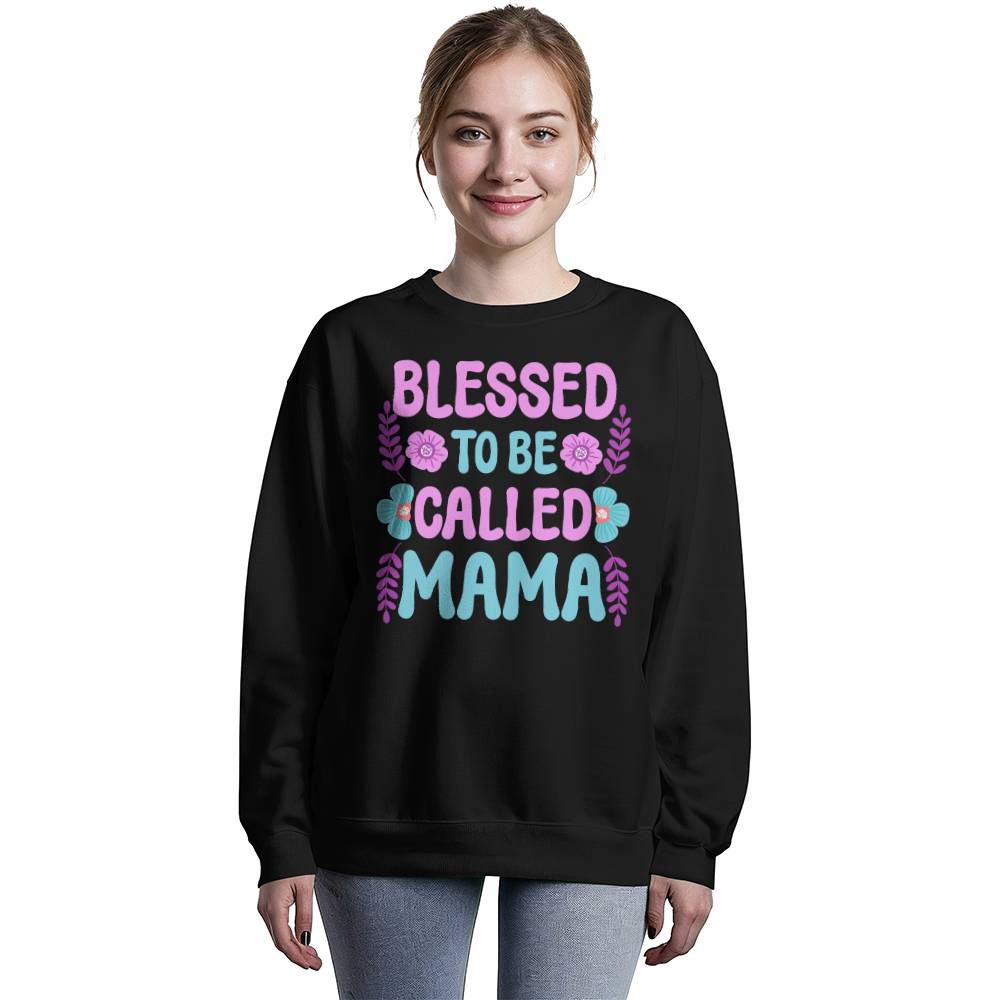 Premium Bella + Canvas 3945 Unisex Crewneck Sweatshirt - Blessed To Be Called Mama