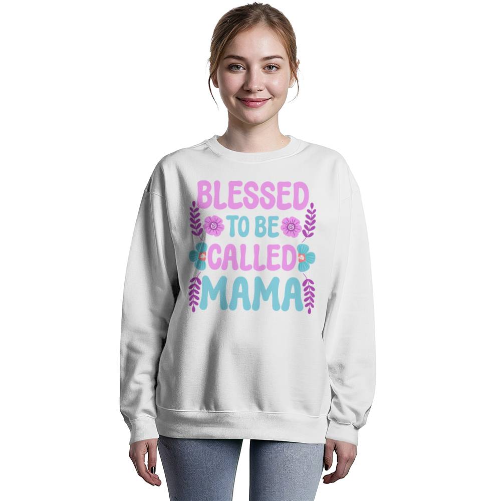 Premium Bella + Canvas 3945 Unisex Crewneck Sweatshirt - Blessed To Be Called Mama