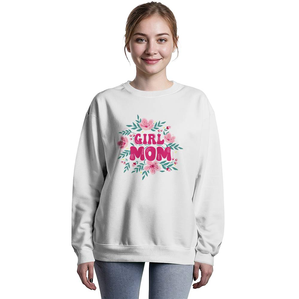 Premium Bella + Canvas 3945 Unisex Crewneck Sweatshirt -Girl mom