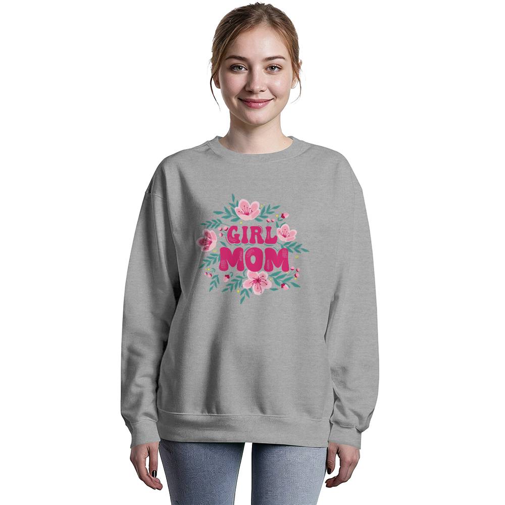 Premium Bella + Canvas 3945 Unisex Crewneck Sweatshirt -Girl mom