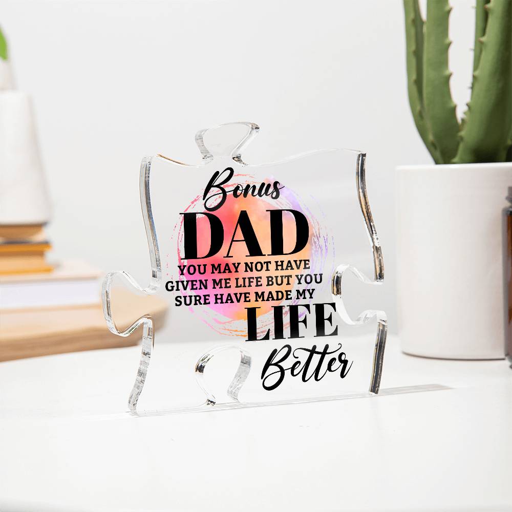 Printed Acrylic Puzzle Plaque - Bonus dad