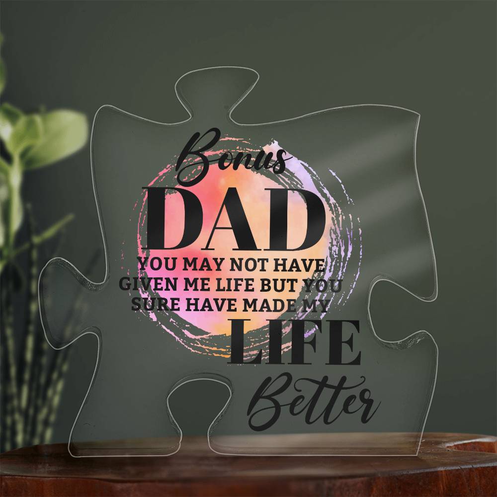 Printed Acrylic Puzzle Plaque - Bonus dad