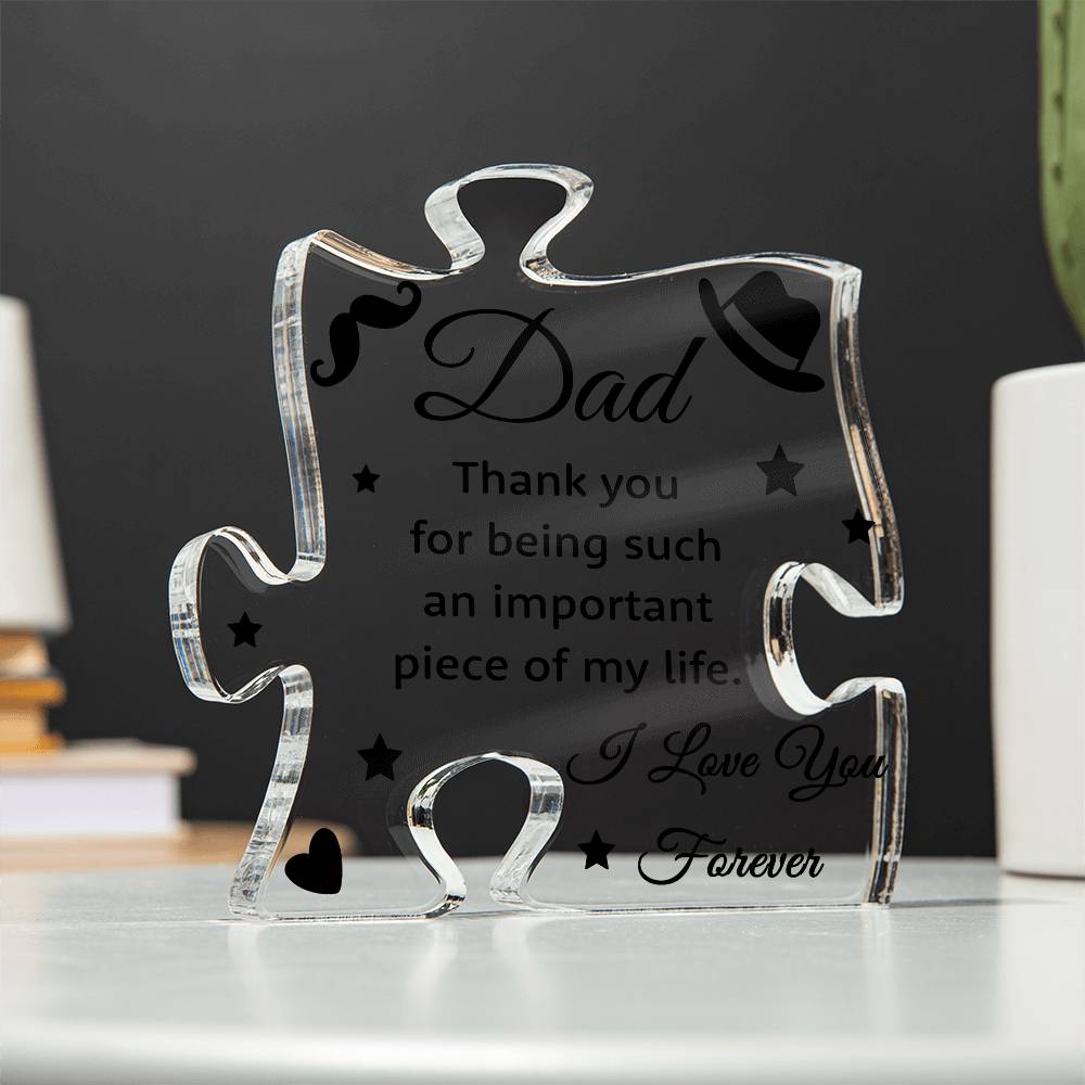 Printed Acrylic Puzzle Plaque - Thank you