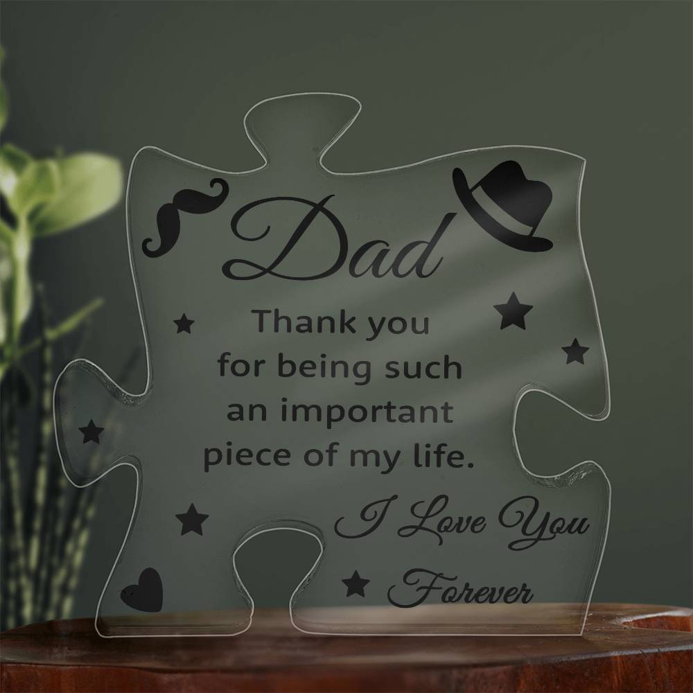 Printed Acrylic Puzzle Plaque - Thank you