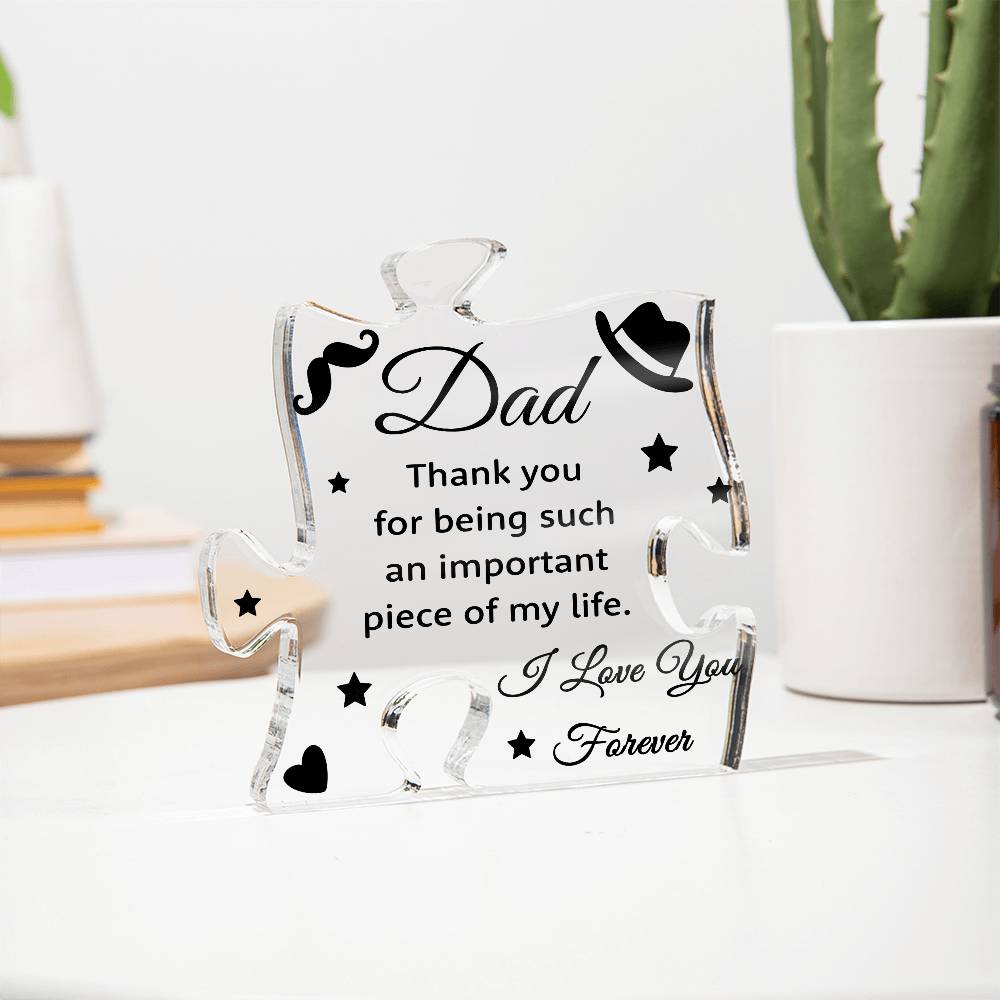 Printed Acrylic Puzzle Plaque - Thank you