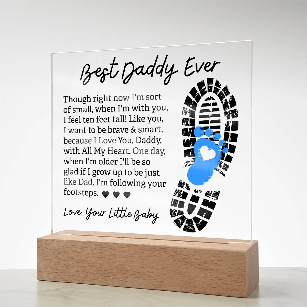 Printed Acrylic Square-Best Daddy Ever