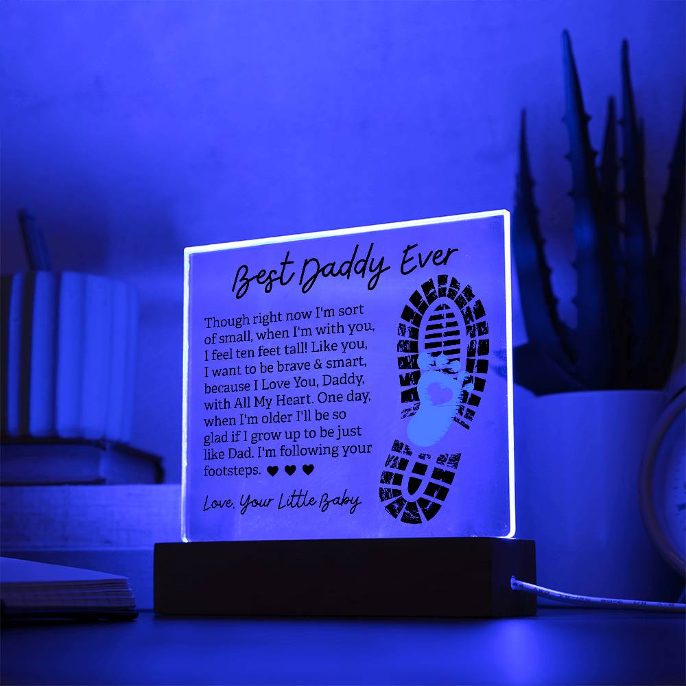 Printed Acrylic Square-Best Daddy Ever