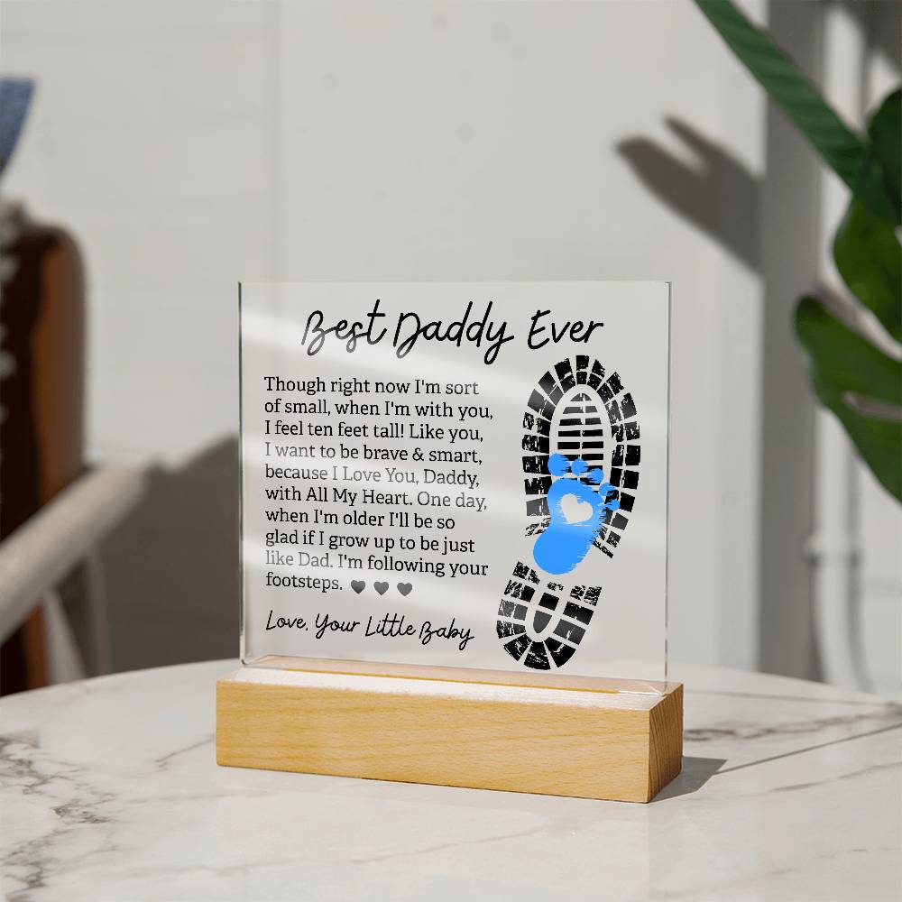 Printed Acrylic Square-Best Daddy Ever