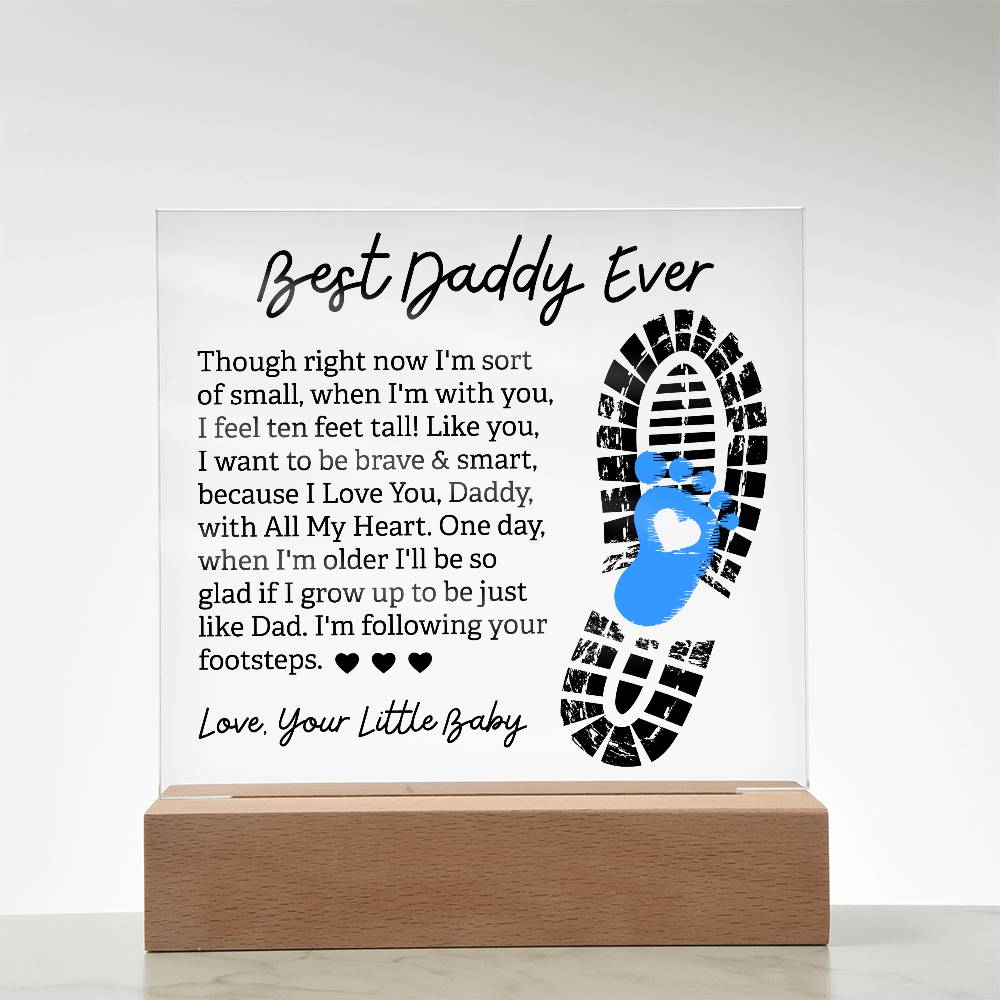 Printed Acrylic Square-Best Daddy Ever