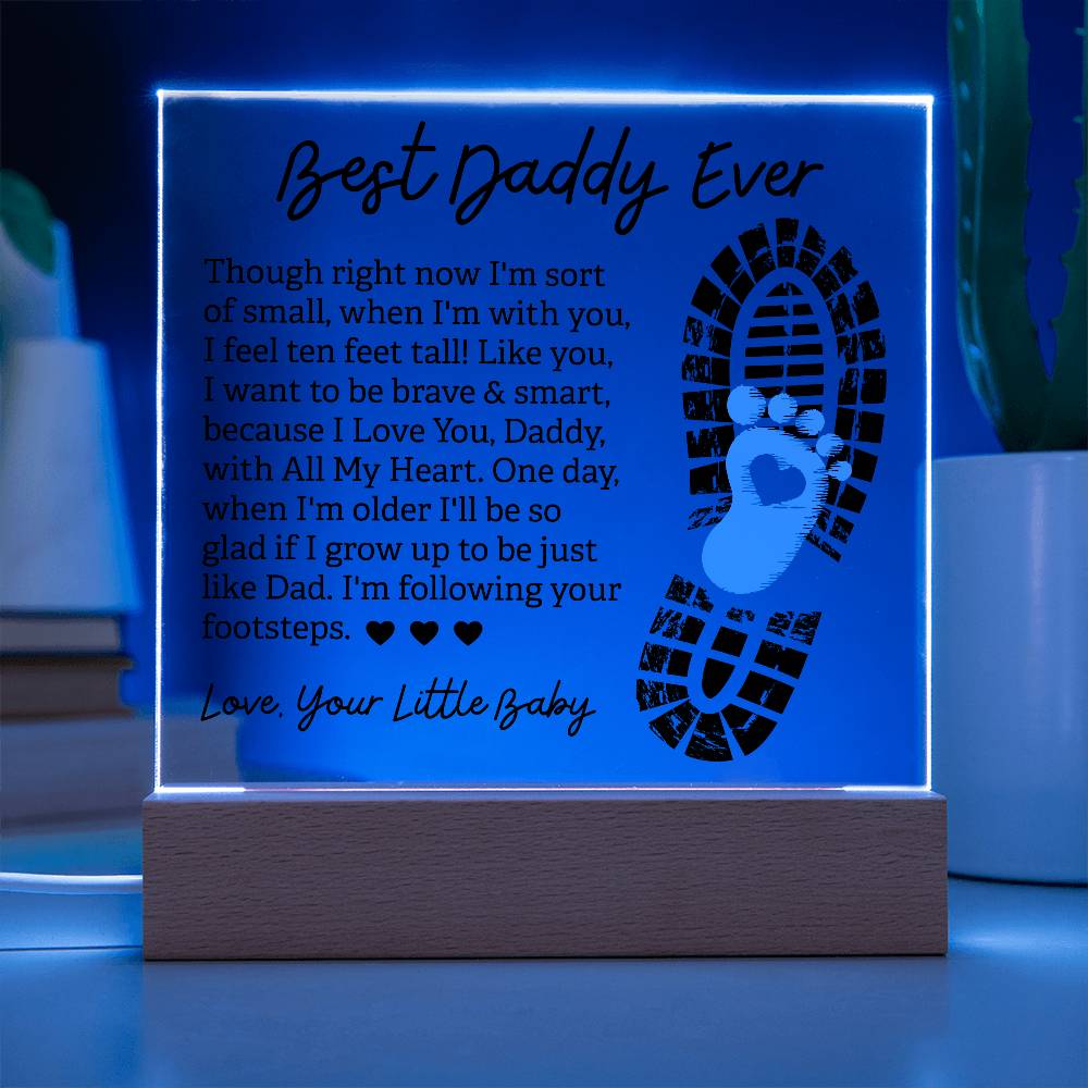 Printed Acrylic Square-Best Daddy Ever