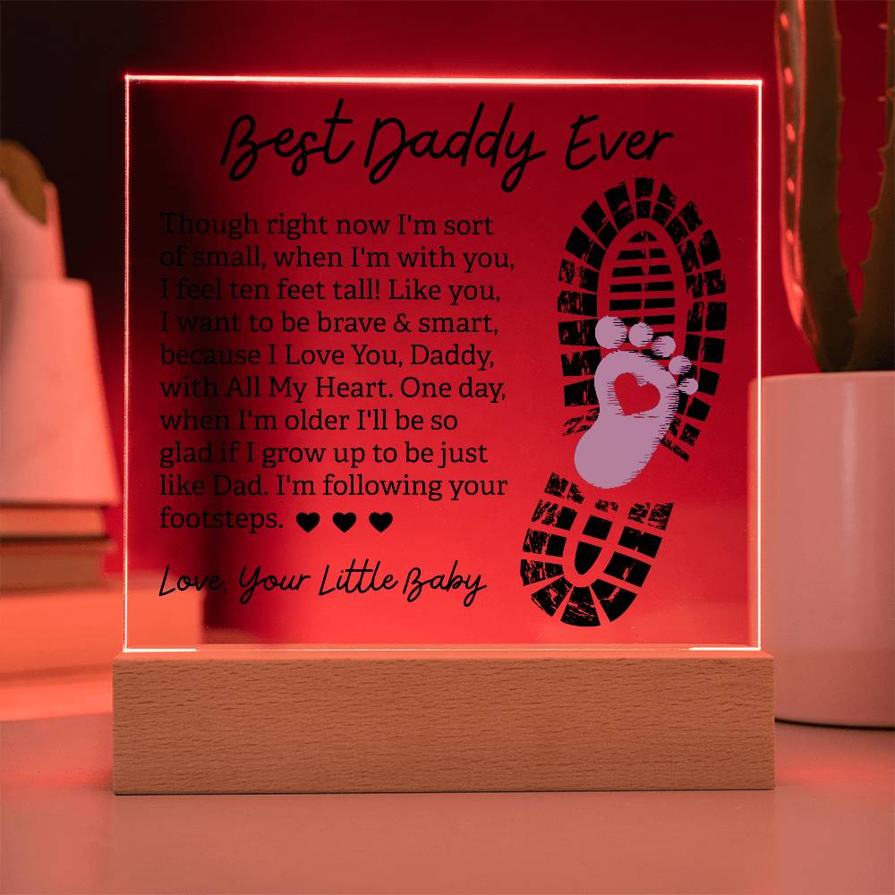 Printed Acrylic Square-Best Daddy Ever