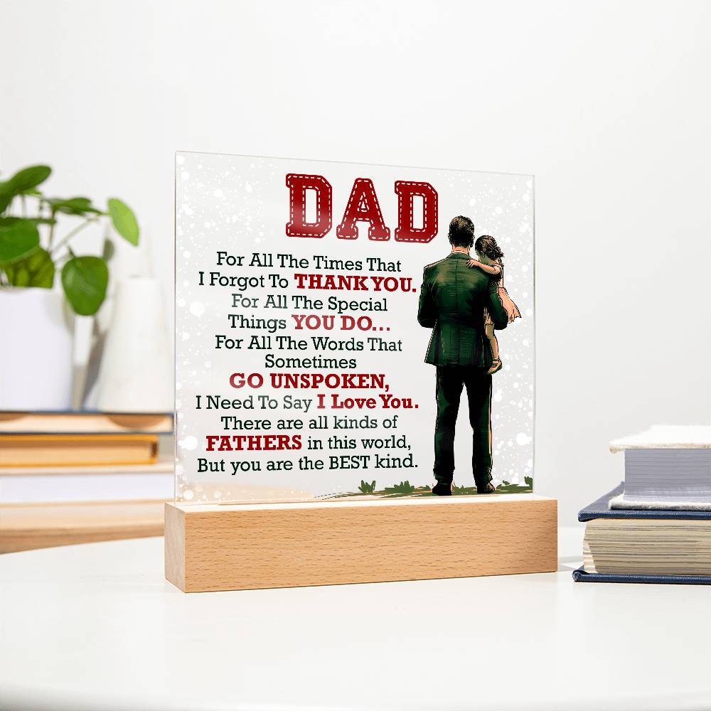 Printed Acrylic Square-Dad-For All