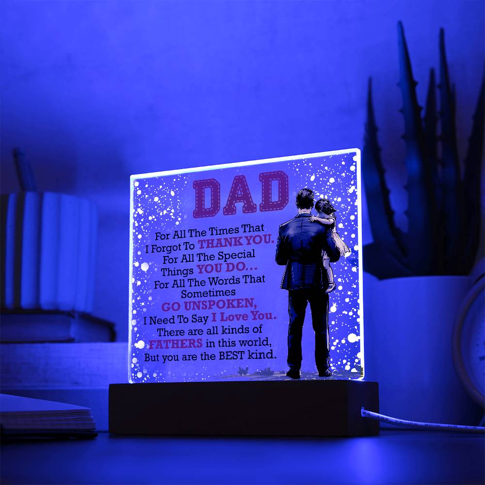 Printed Acrylic Square-Dad-For All