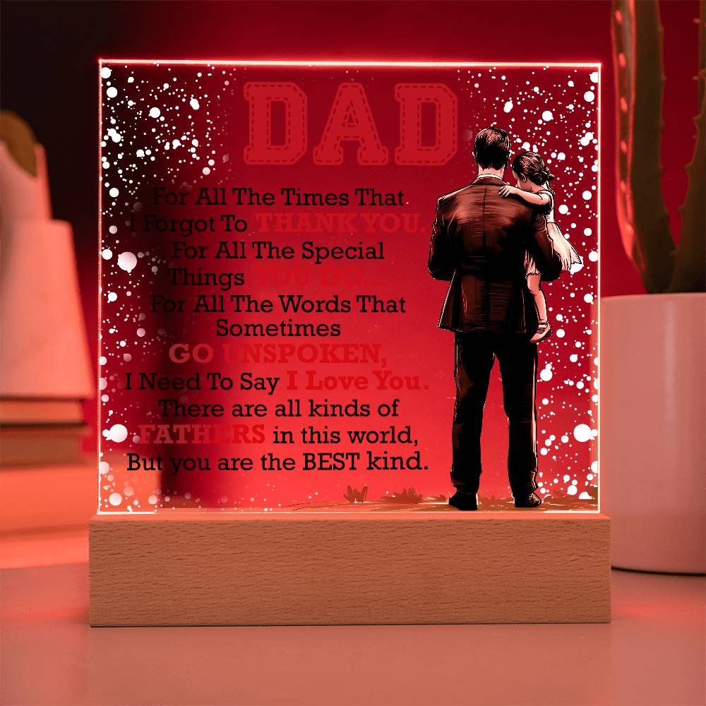 Printed Acrylic Square-Dad-For All