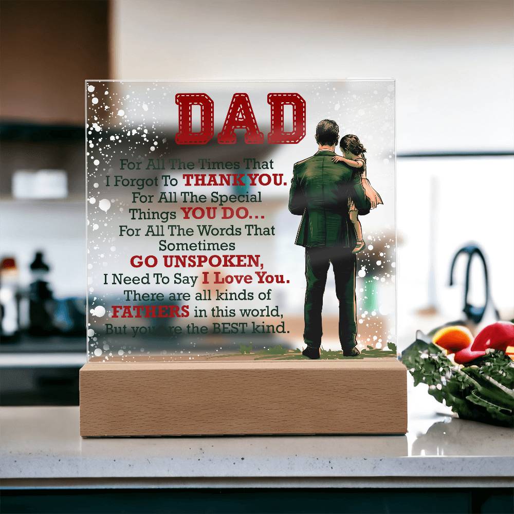 Printed Acrylic Square-Dad-For All