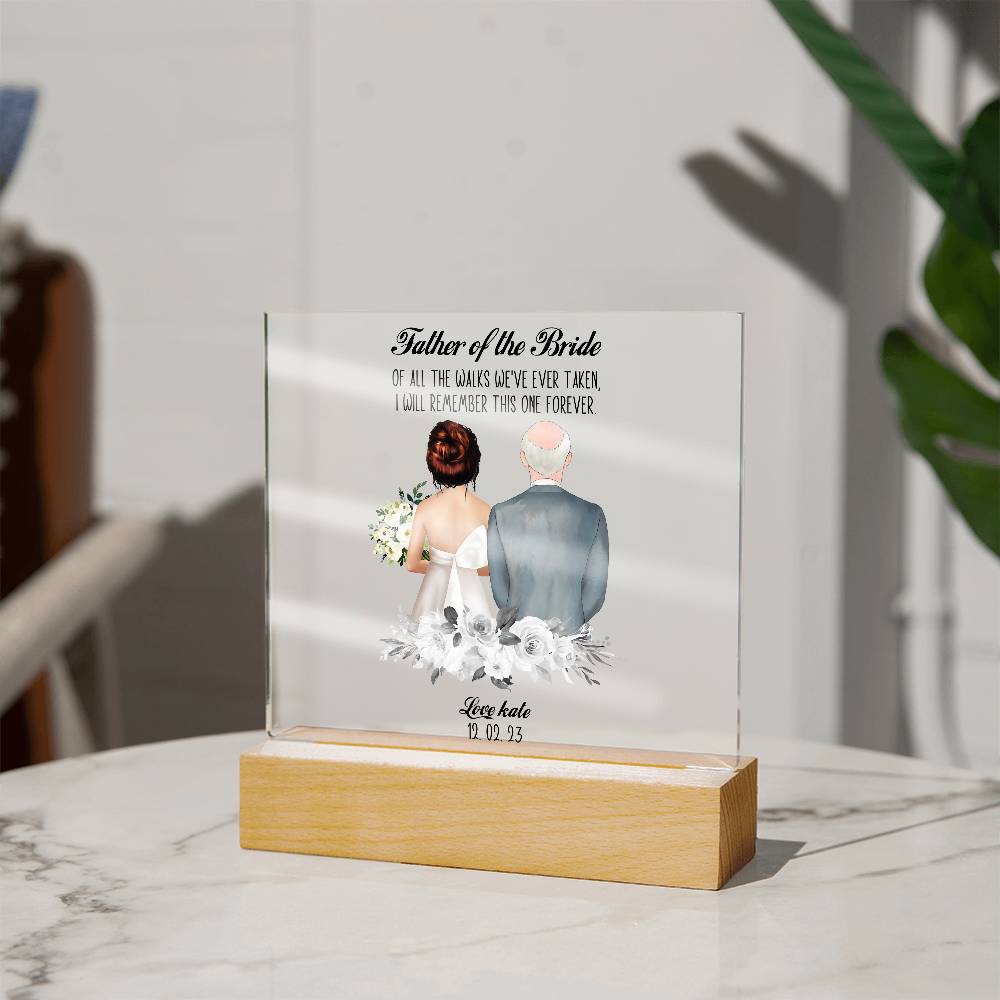 Printed Acrylic Square-Father of the Bride