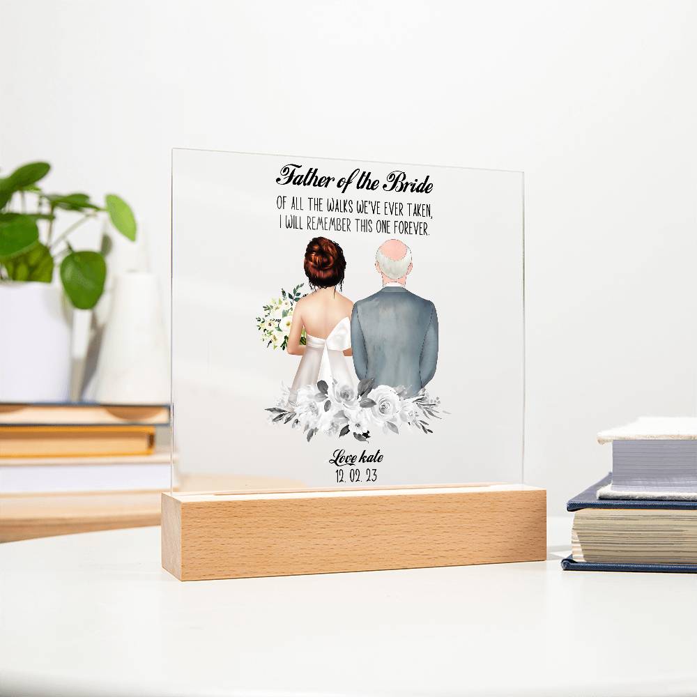 Printed Acrylic Square-Father of the Bride