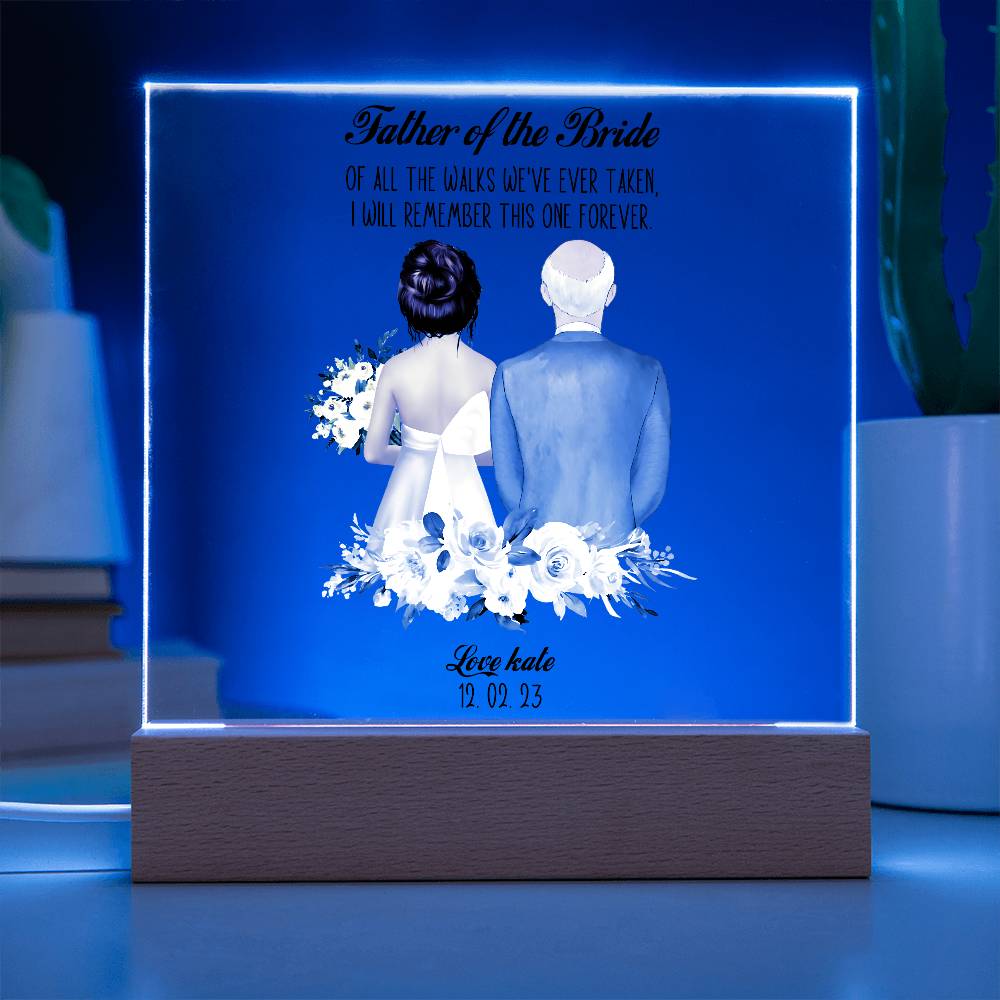 Printed Acrylic Square-Father of the Bride