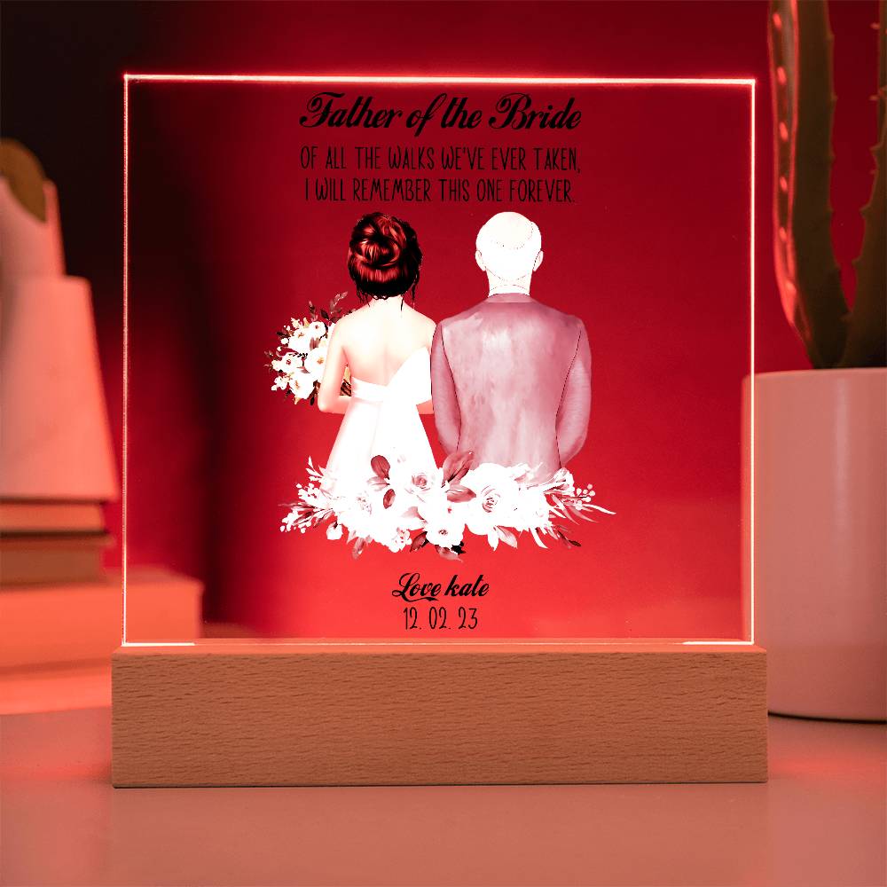 Printed Acrylic Square-Father of the Bride