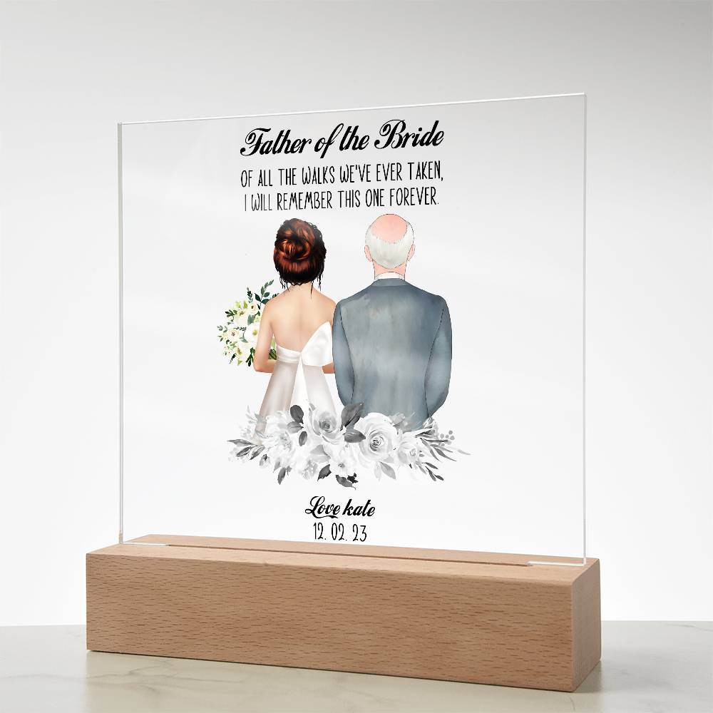 Printed Acrylic Square-Father of the Bride