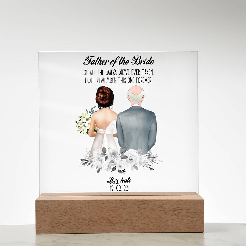 Printed Acrylic Square-Father of the Bride